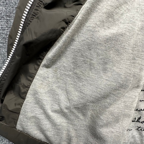 Desigual Mens Wild Safari Windbreaker Jacket Olive Green Striped Hooded XL - Picture 5 of 11